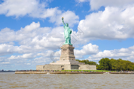 美国自由女神像背景图片