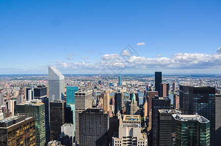 高空俯瞰纽约曼哈顿建筑群背景