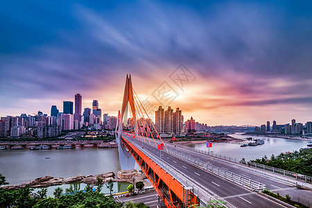 大气城市背景美丽的山城重庆背景