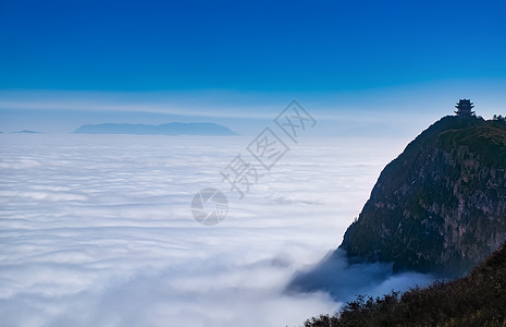 峨眉山云海四季风景高清图片