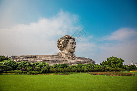 湖南民俗长沙橘子洲头风景背景