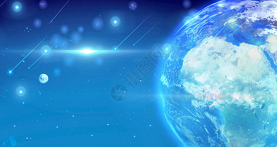 美丽的地球蓝色背景图高清图片