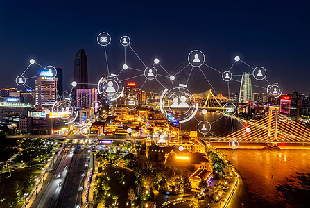 现代化城市信息科技图片