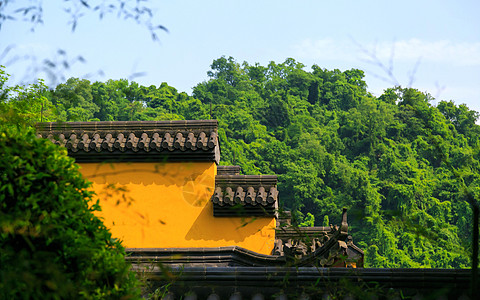 杭州灵隐寺阳光寺庙群高清图片