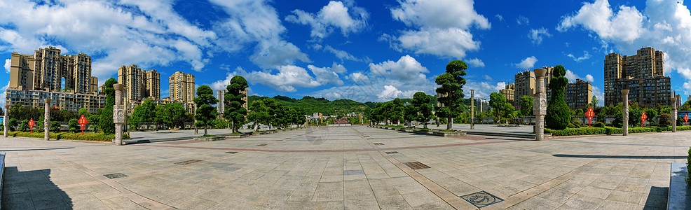 休闲广场城市休闲健身广场背景