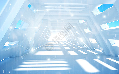 科技隧道光纤科技高清图片