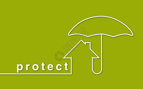 保护房屋发伞高清图片