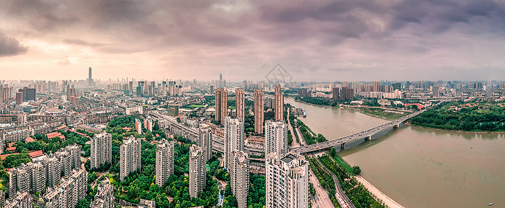 武汉城市风光全景汉江图片