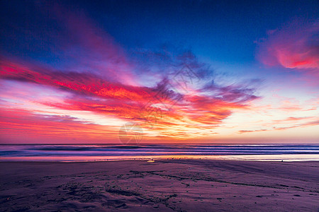 澳大利亚沙滩澳大利亚黄金海岸魅力日出背景