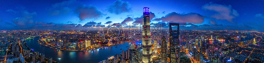 上海陆家嘴城市夜景图片