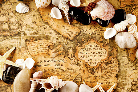 海创意复古地图背景背景