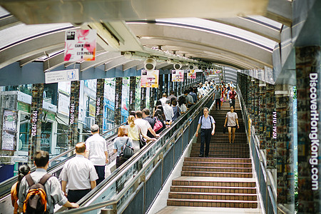 香港旅游景点香港中环至半山自动扶梯背景