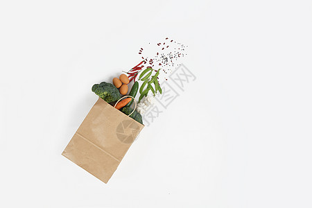 蔬菜在购物袋中图片