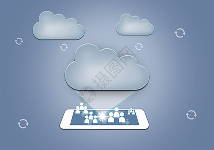 智能云服务连接科技背景图片
