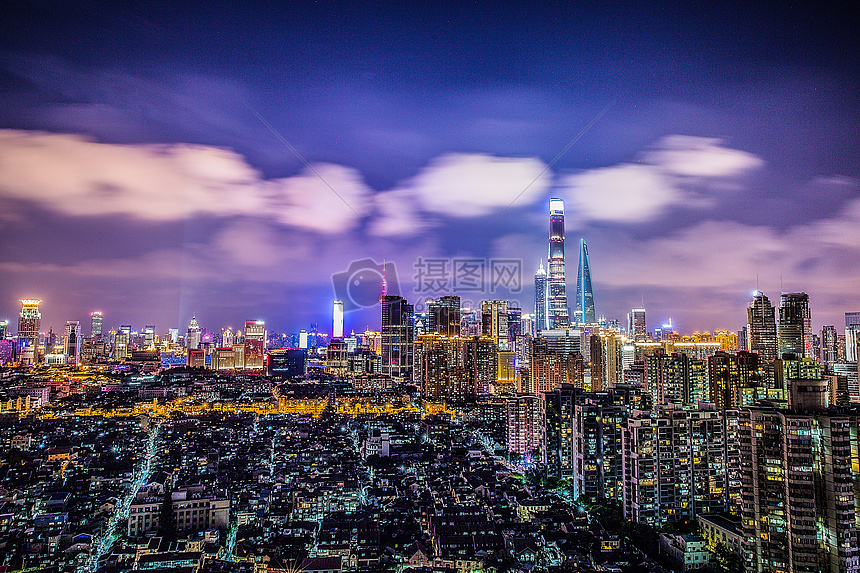 魔都迷人夜景图片