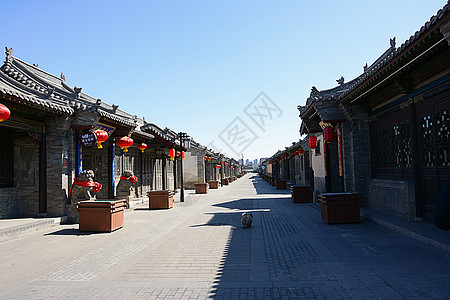 山西大同仿古街道背景