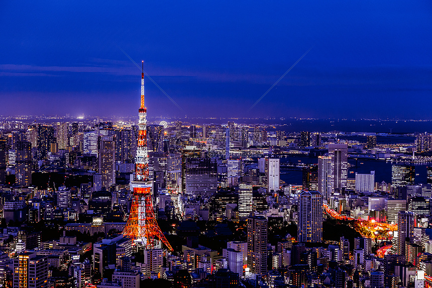 日本东京梦幻夜景图片