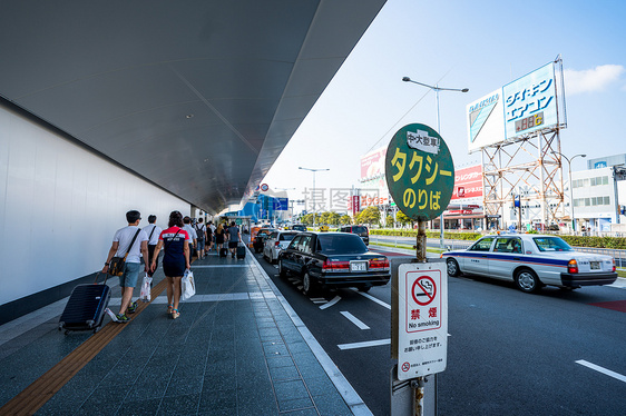 日本出租车停靠站台图片