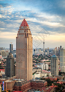 泰安道天津城市建筑风光背景