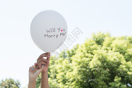 情侣爱情求婚气球背景图片