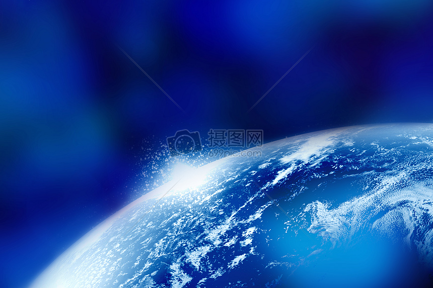 蓝色布影的地球图片