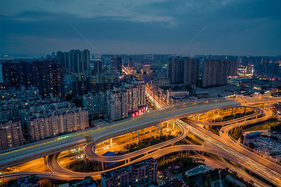 武汉城市夜景珞狮路立交桥图片