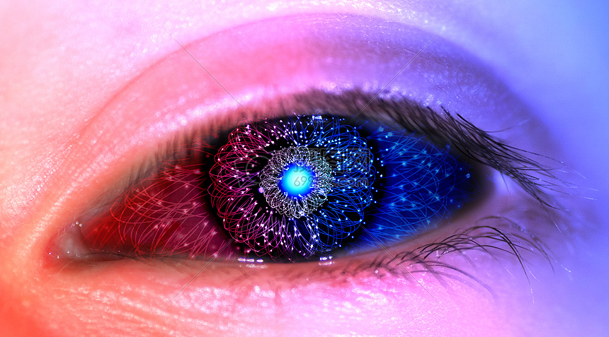 由发光体组成的眼睛图片素材_免费下载_jpg图