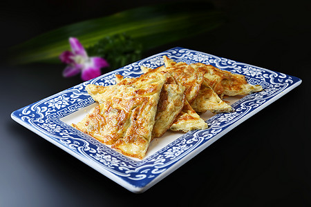 鸡蛋饼中餐五毒饼高清图片