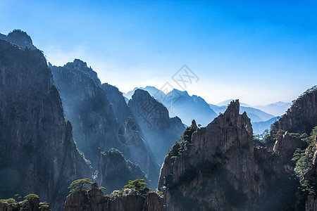 黄山怪石安徽黄山背景