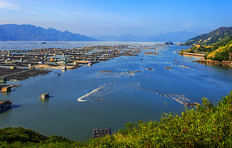 威尼斯船晴天的海上渔村背景