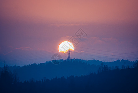 晚霞风景日出日落背景