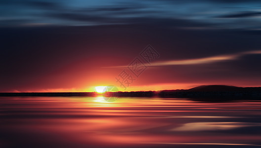 青海湖夕阳青海湖日出高清图片