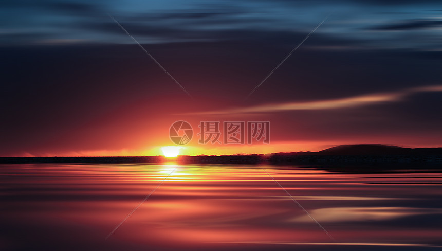 青海湖夕阳图片