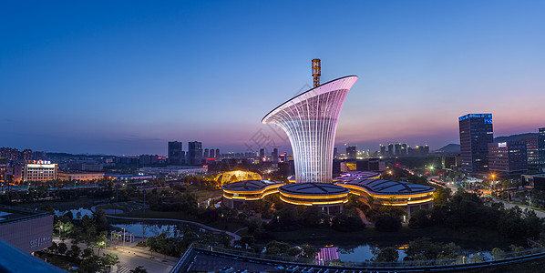 黑金工作牌城市建筑夜景美图背景