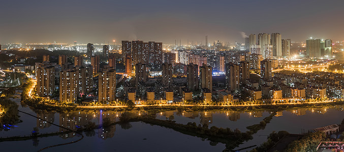 夜景亮化城市建筑夜景美图背景