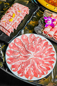 火锅肥牛牛肉卷高清图片素材