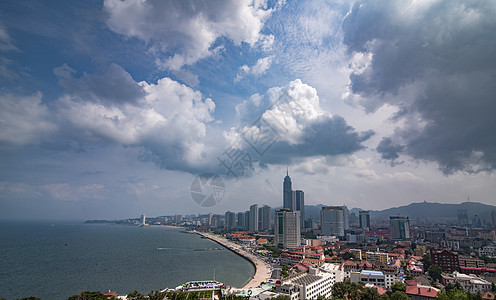 海滨之城烟台背景