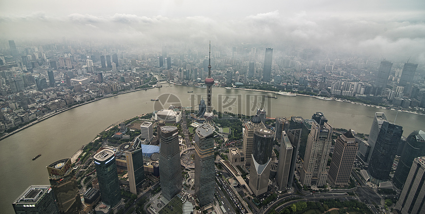 上海中心俯瞰图片