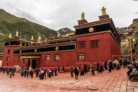 德格印经院西藏寺庙高清图片