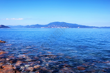 剔透深圳大鹏蓝色的海景背景