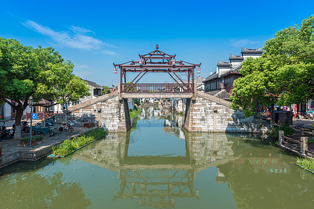 苏州月饼同里古镇背景