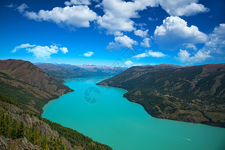 清爽风景喀纳斯背景