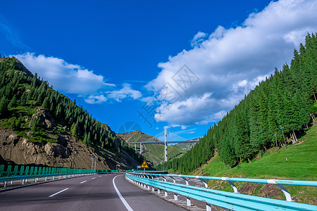 自驾草原新疆公路连霍高速背景