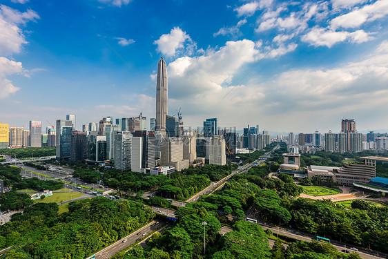 深圳城市中心区城市建筑风光图片