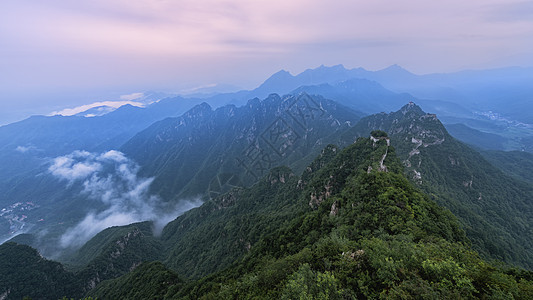 箭扣长城云海雨后高清图片素材