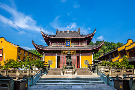 寺庙香炉中天竺法净禅寺背景