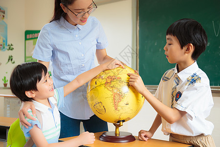 地理课堂学生老师教室地理背景