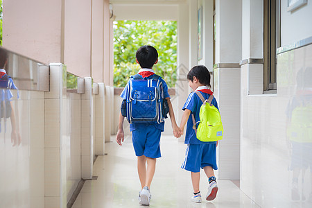 背着书包的学生学生开学放学下课背景