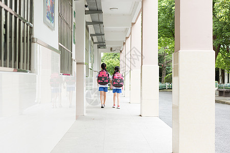 一起放学走路回家的同学高清图片