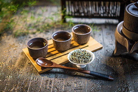 禅茶一味茶道茶具茶艺茶叶背景